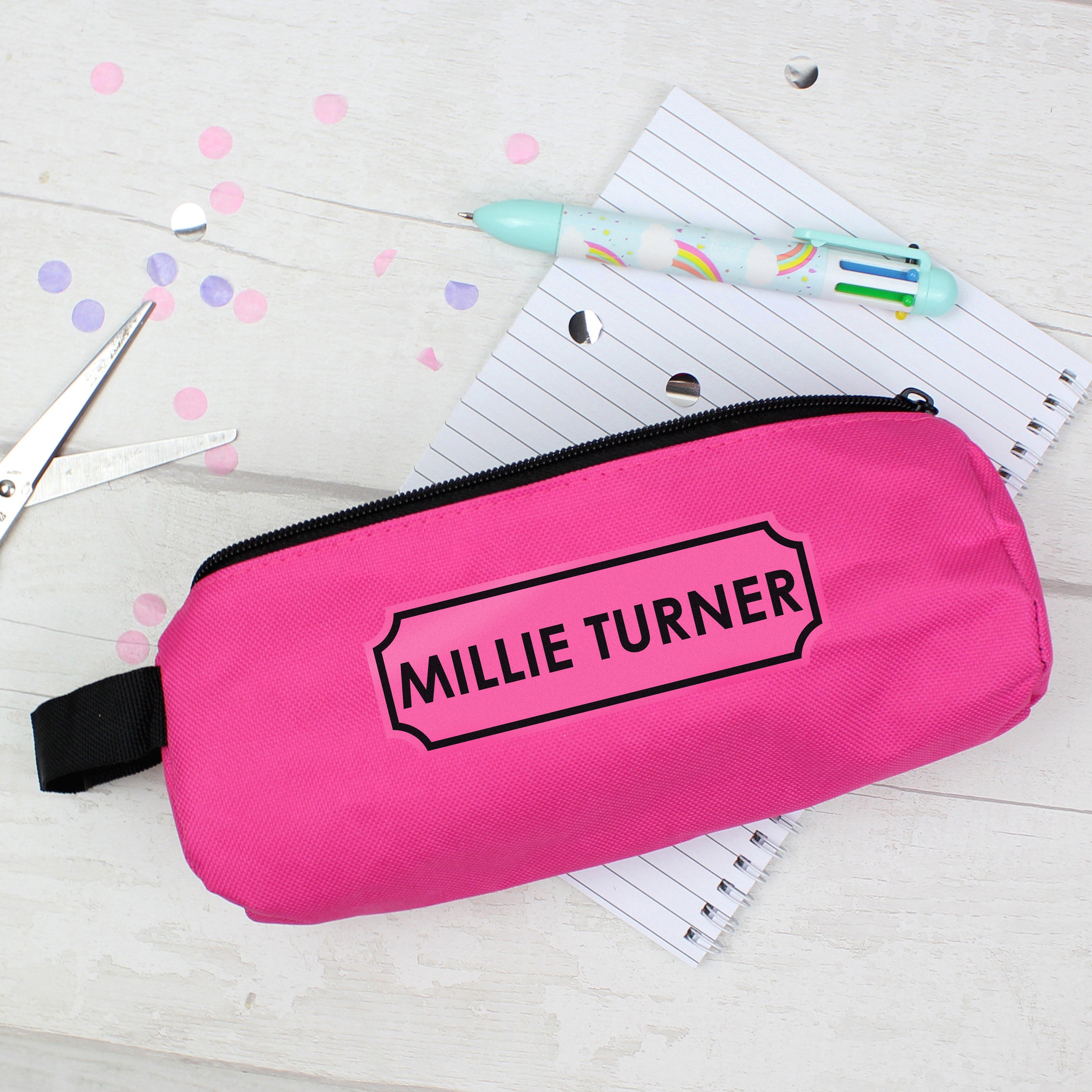 Personalised Pink Pencil Case