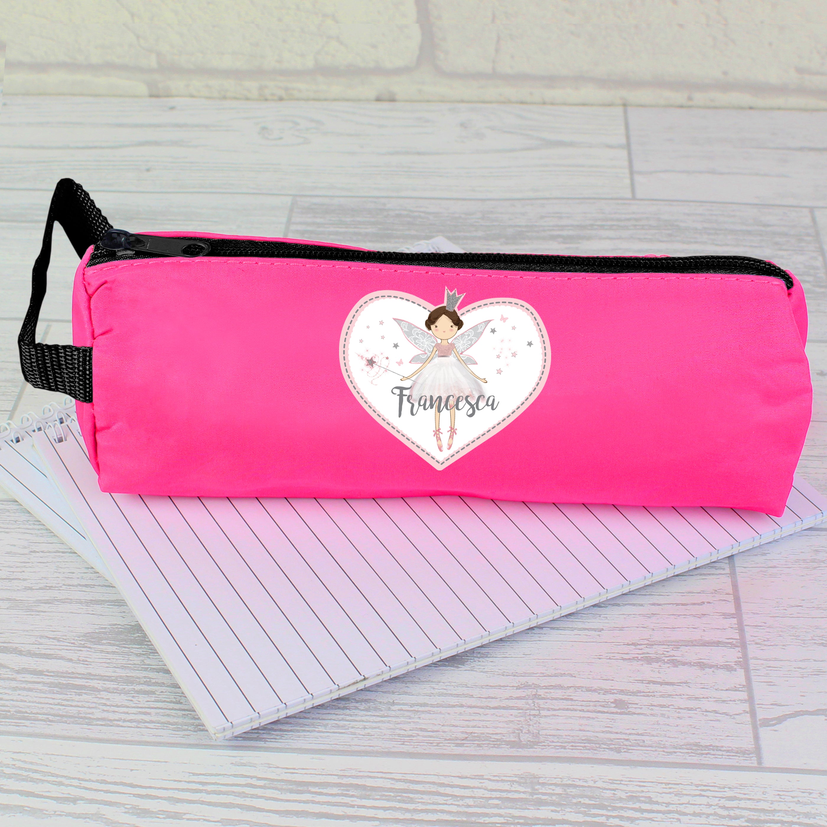 Personalised Fairy Princess Pink Pencil Case