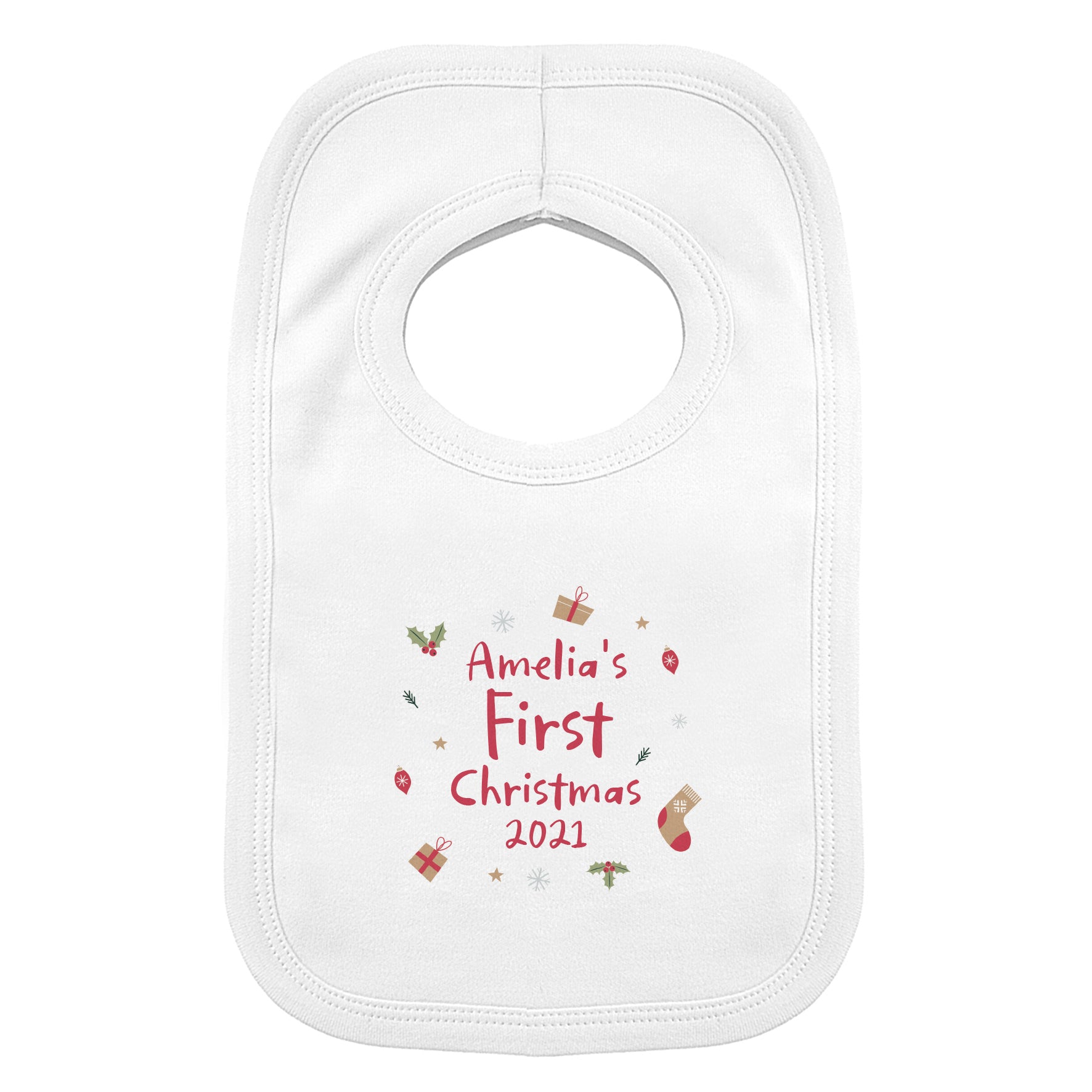 Personalised First Christmas Bib