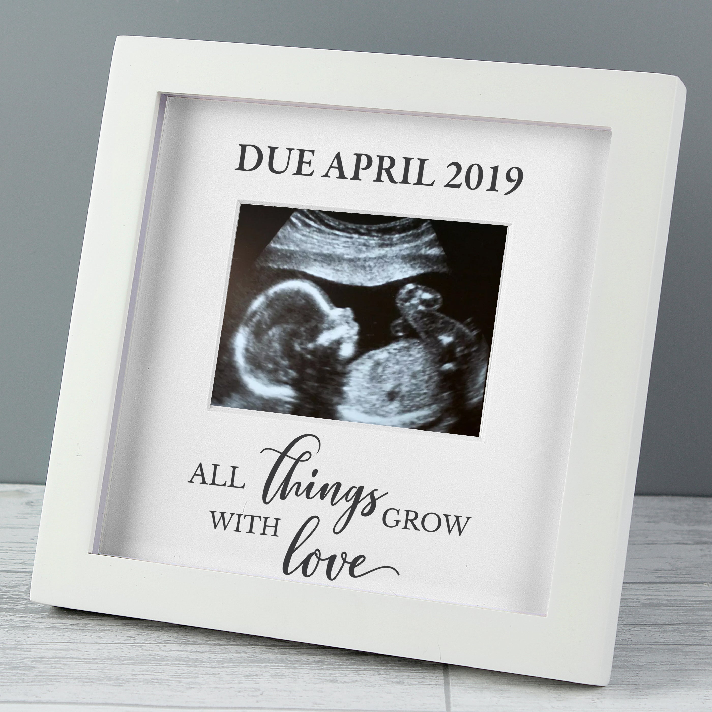 Personalised All Things Grow Baby Scan Frame