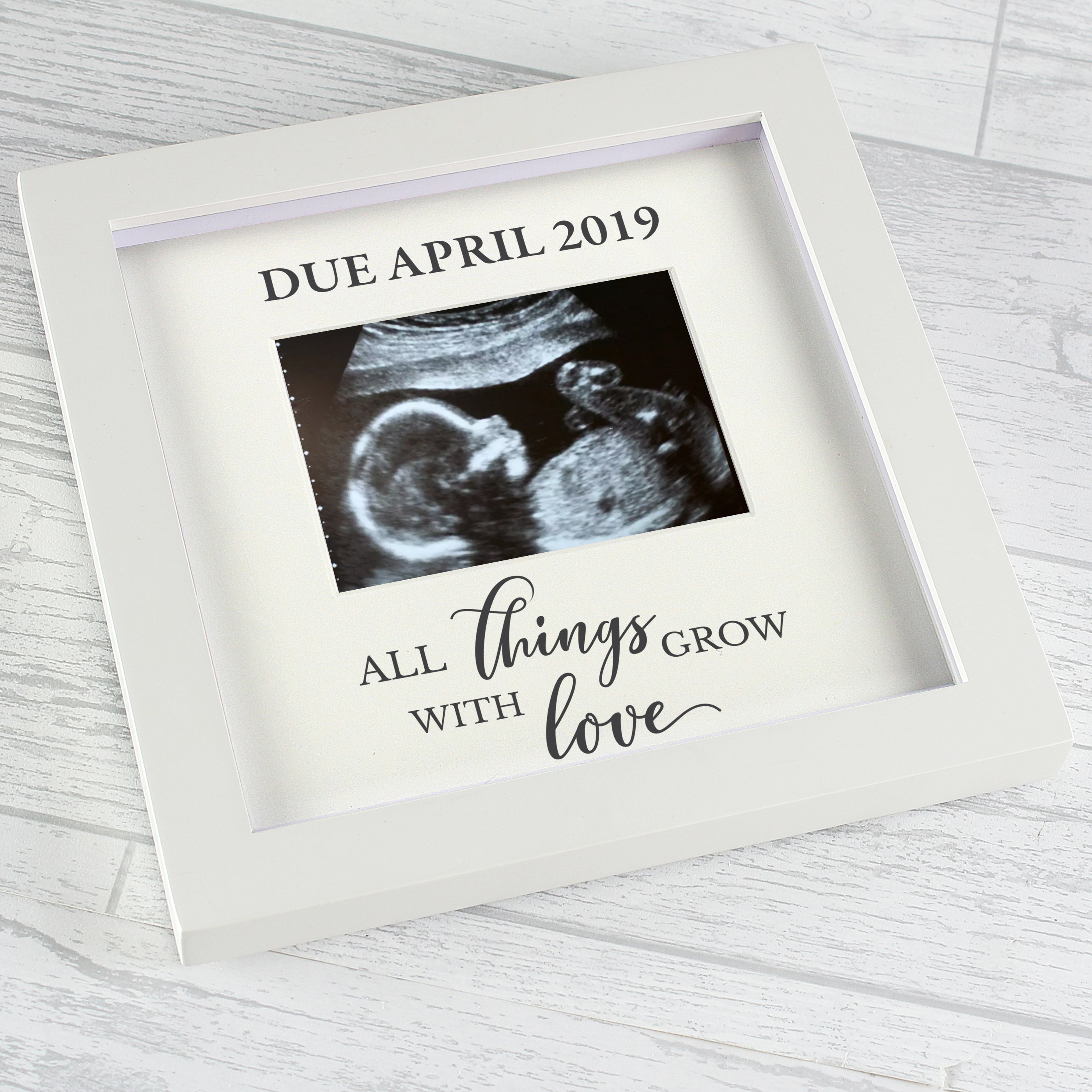 Personalised All Things Grow Baby Scan Frame