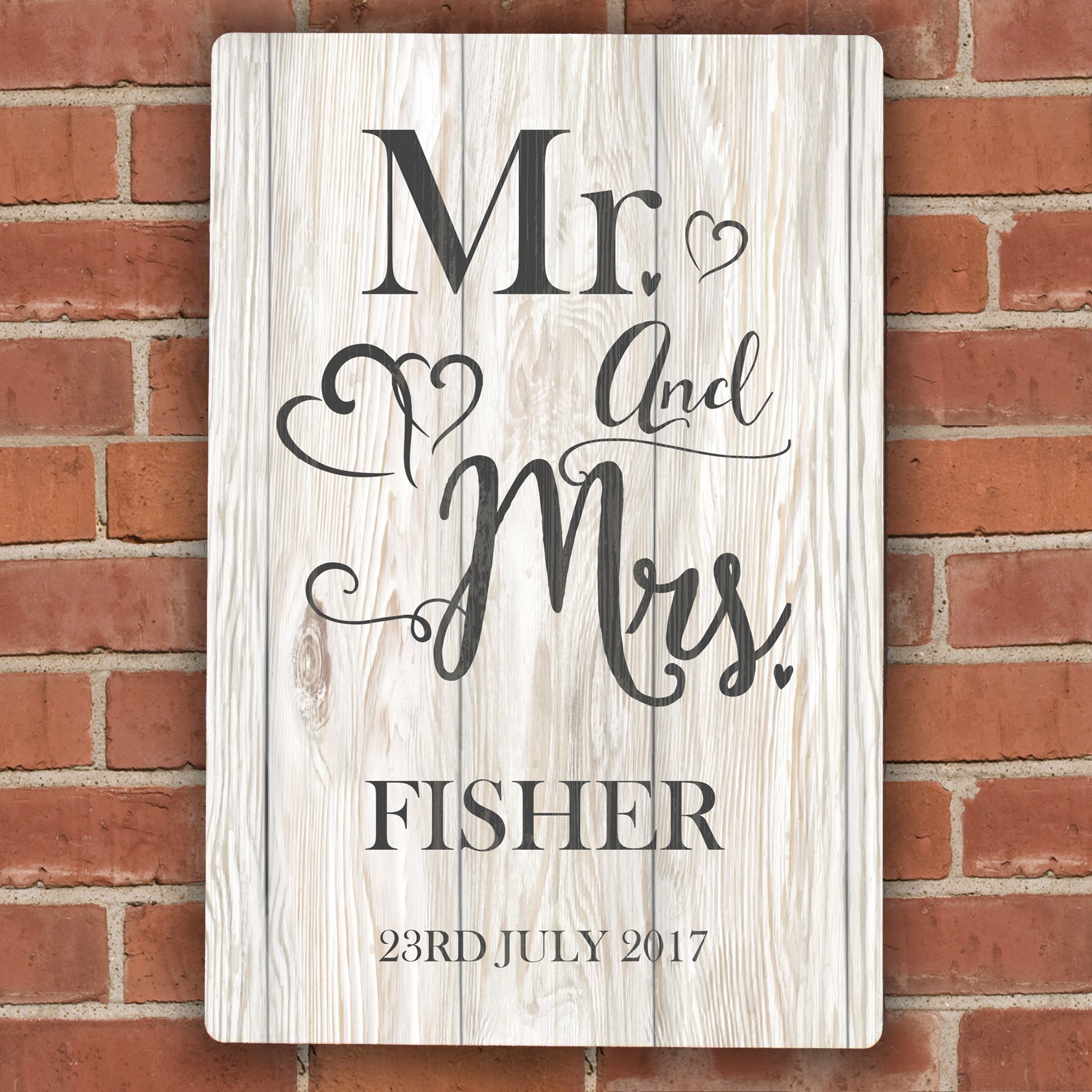 Personalised Mr & Mrs Metal Sign