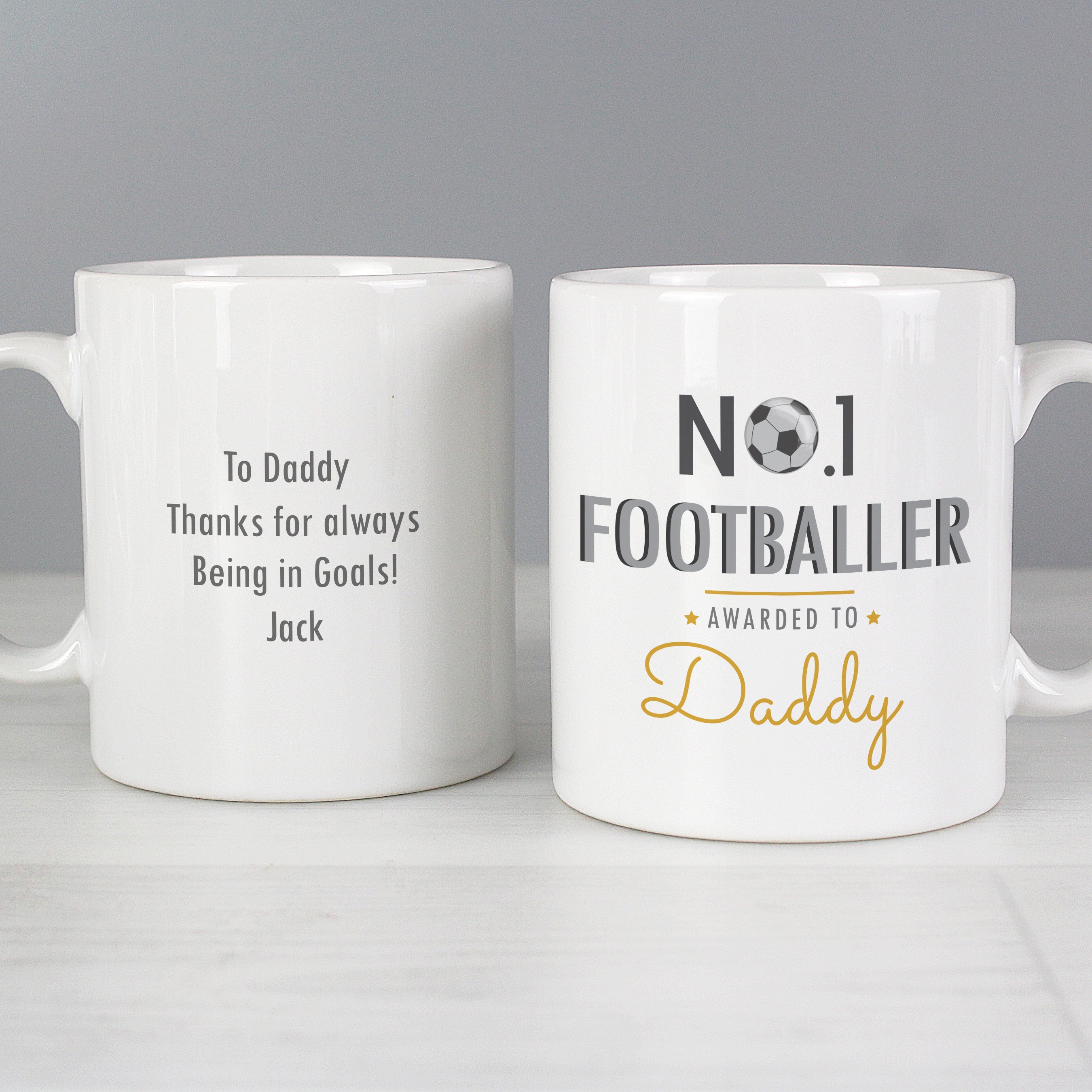 Personalised No.1 Footballer Mug