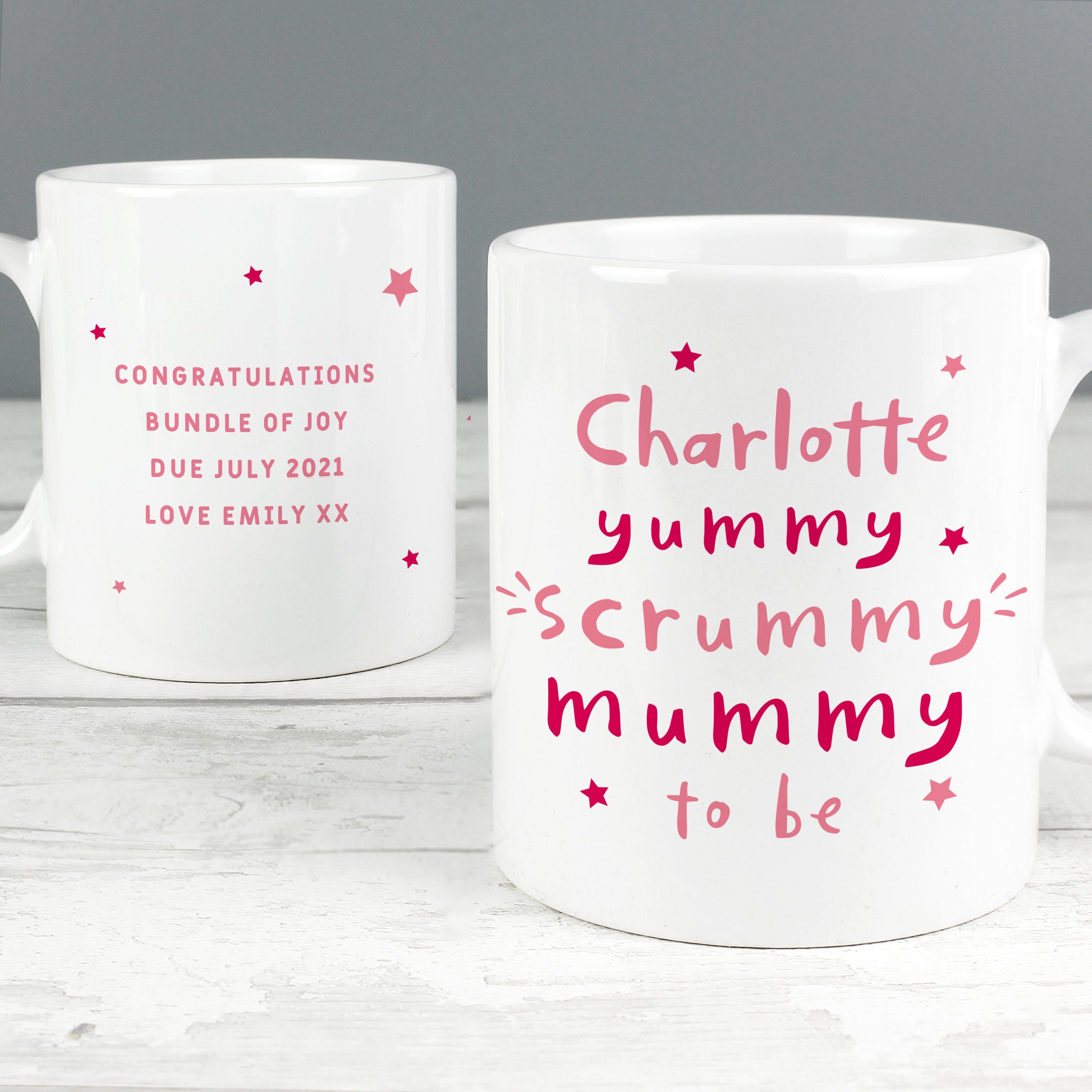 Personalised Yummy Scrummy Mummy To Be Mug