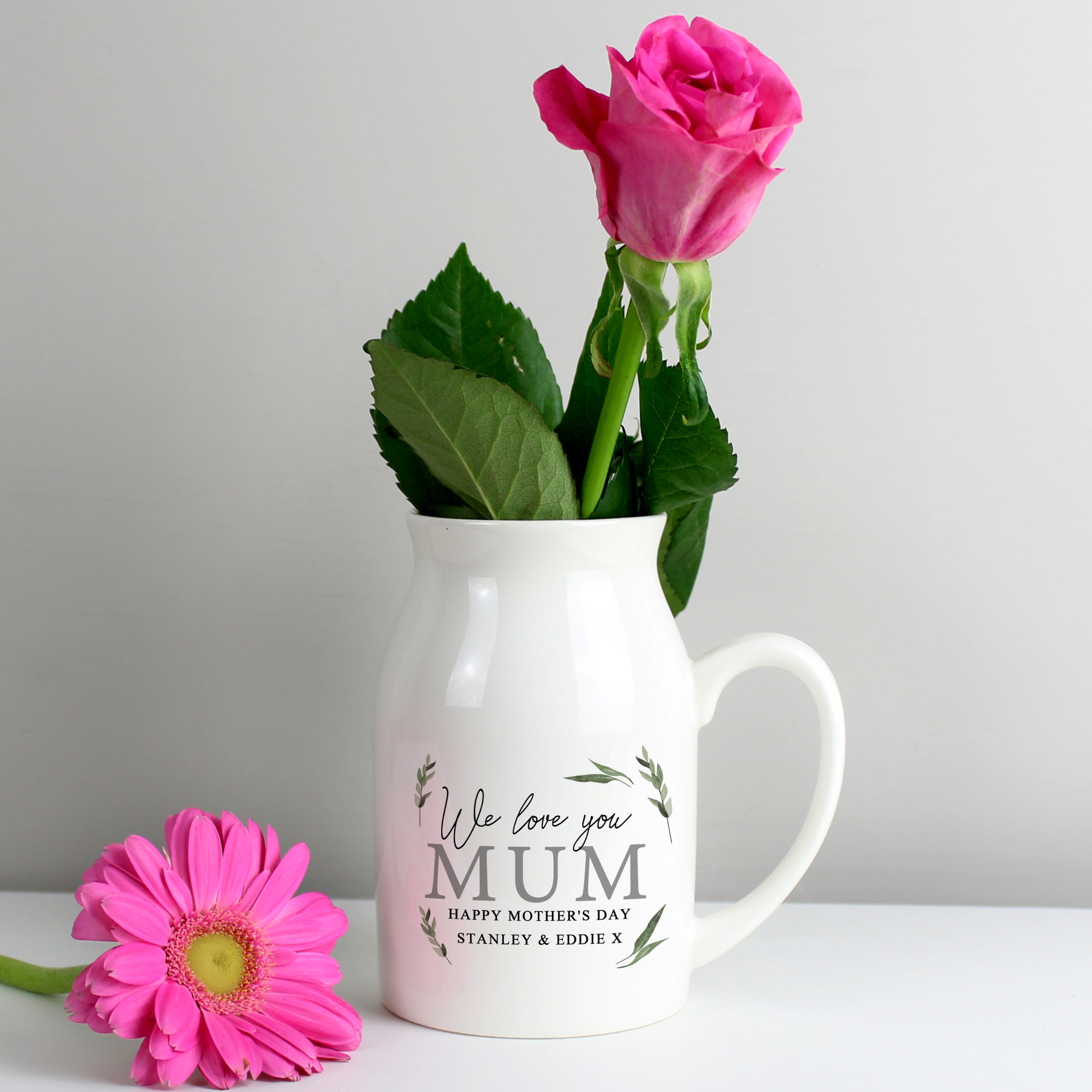 Personalised Botanical Flower Jug Vase