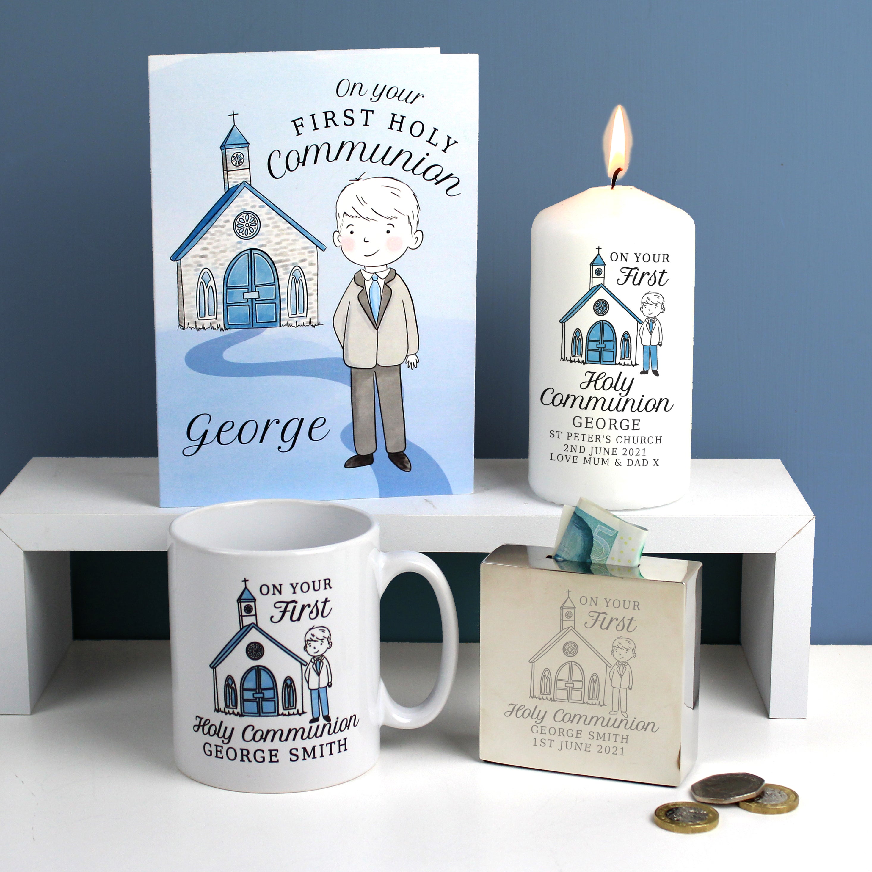 Personalised Boys First Holy Communion Mug