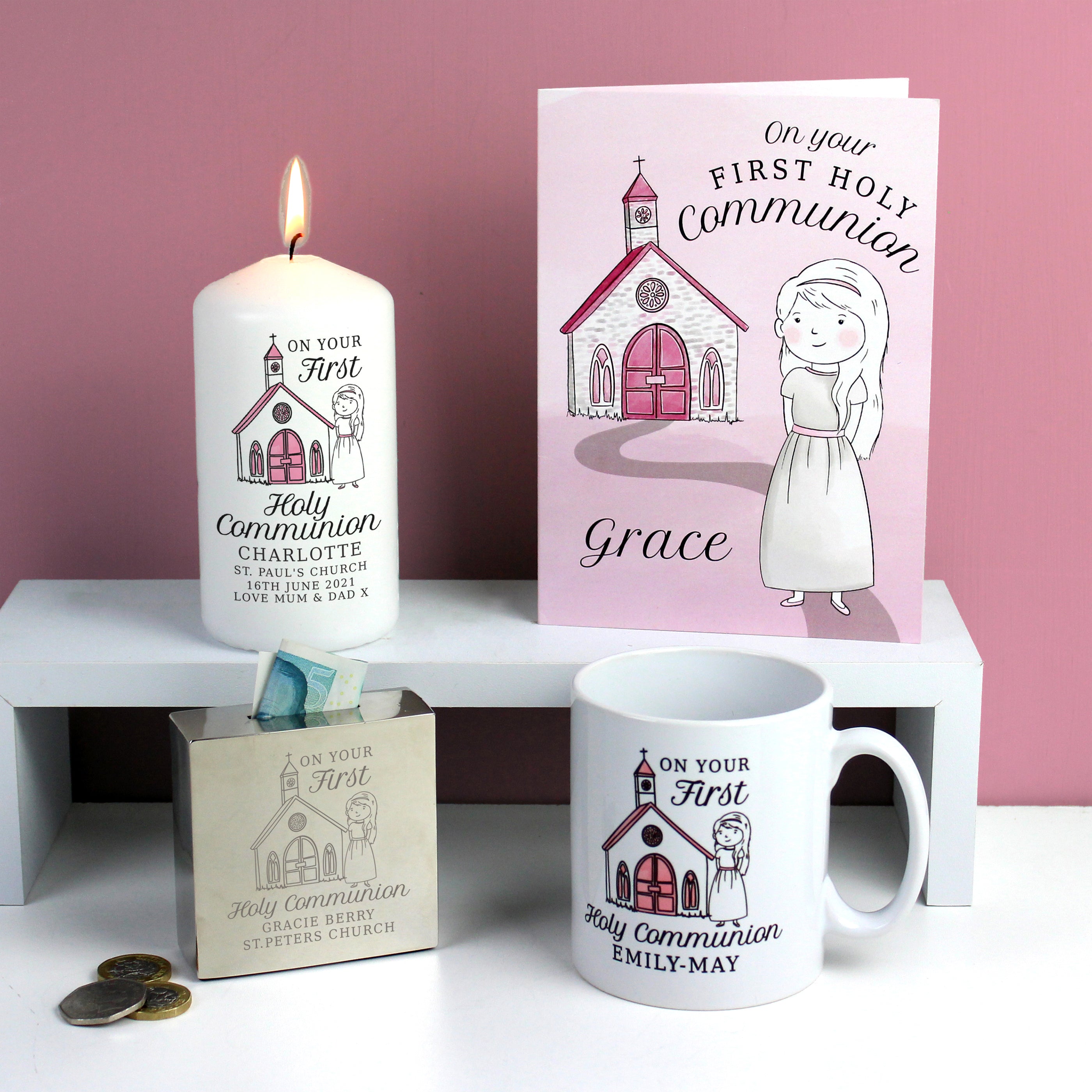 Personalised Girls First Holy Communion Mug