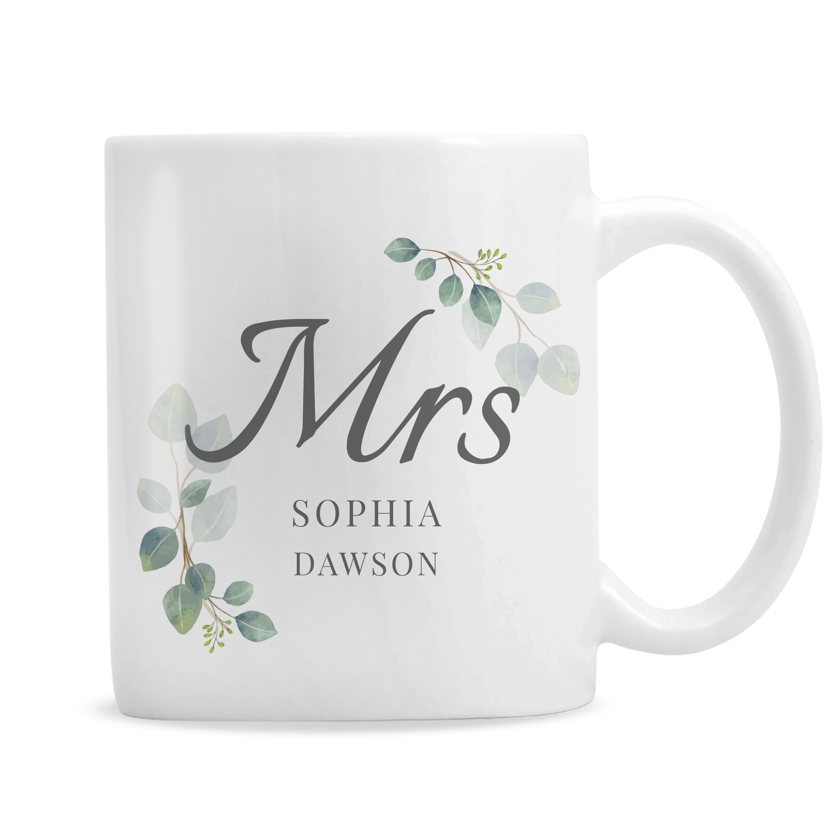 Personalised Botanical Mrs Mug