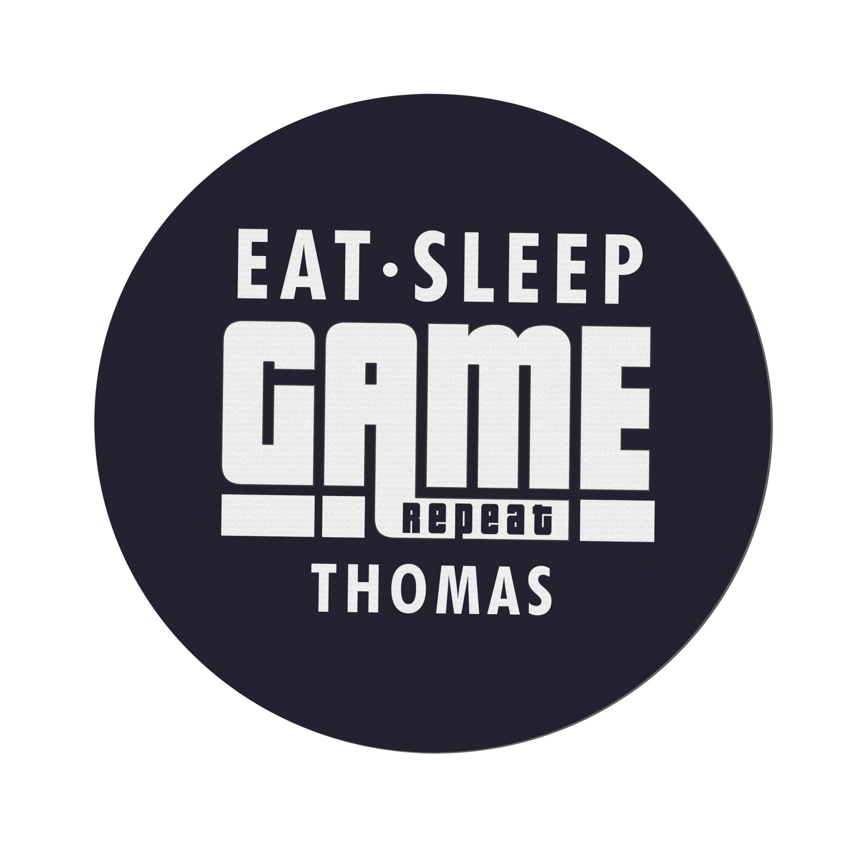 Personalised Eat Sleep Game Repeat Mouse Mat