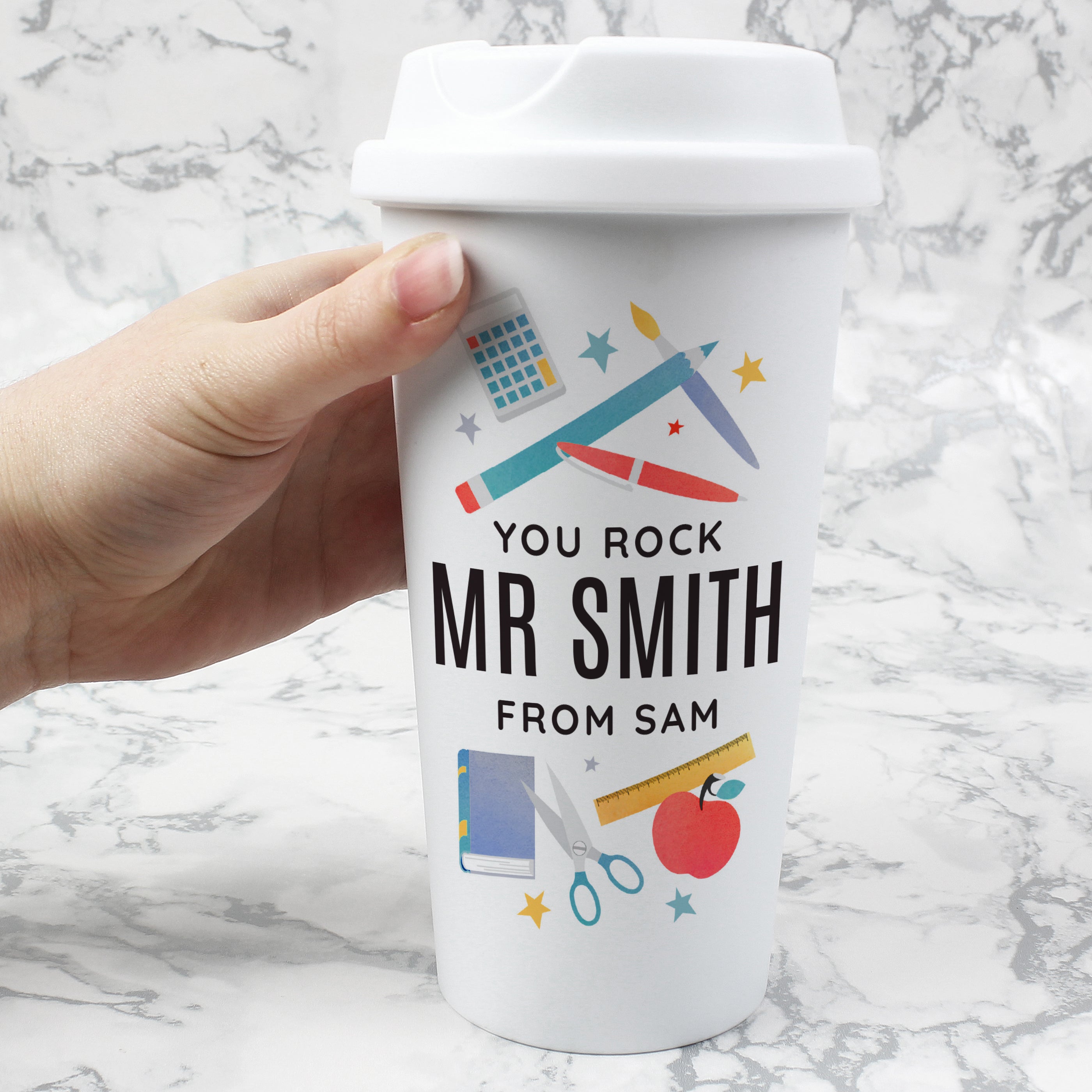 Personalised Teachers Insulated Reusable Eco Travel Cup