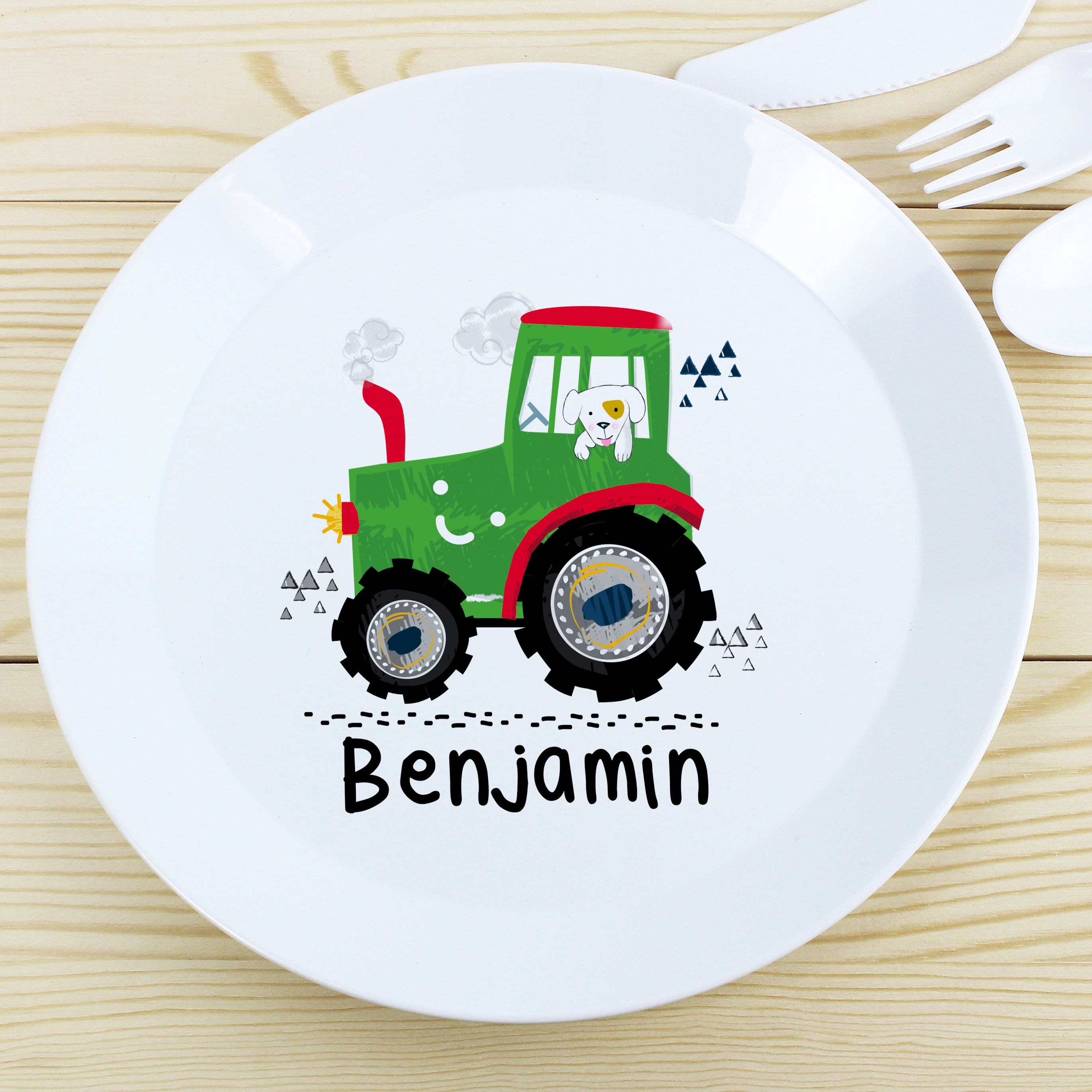 Personalised Tractor Plastic Plate