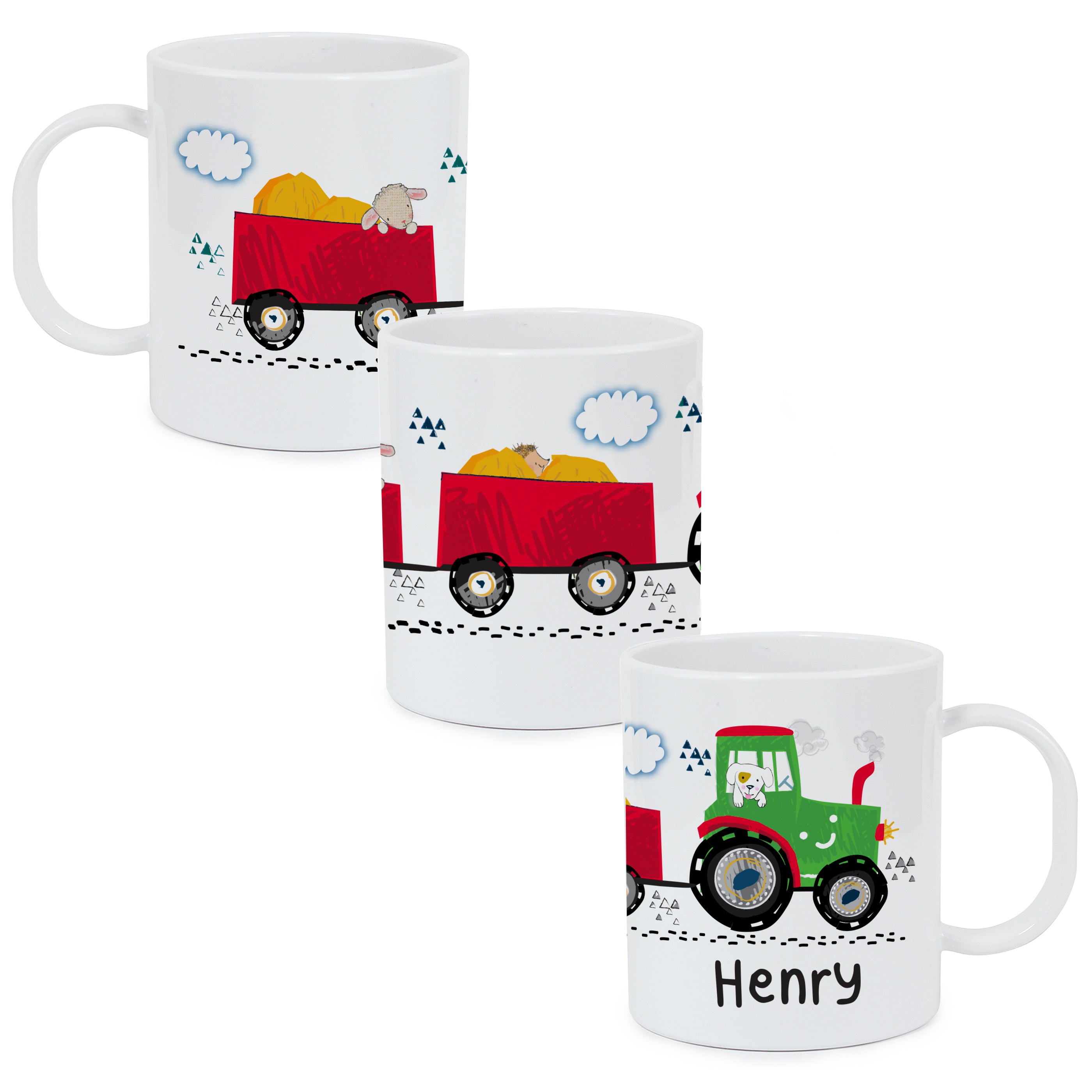 Personalised Tractor Plastic Mug