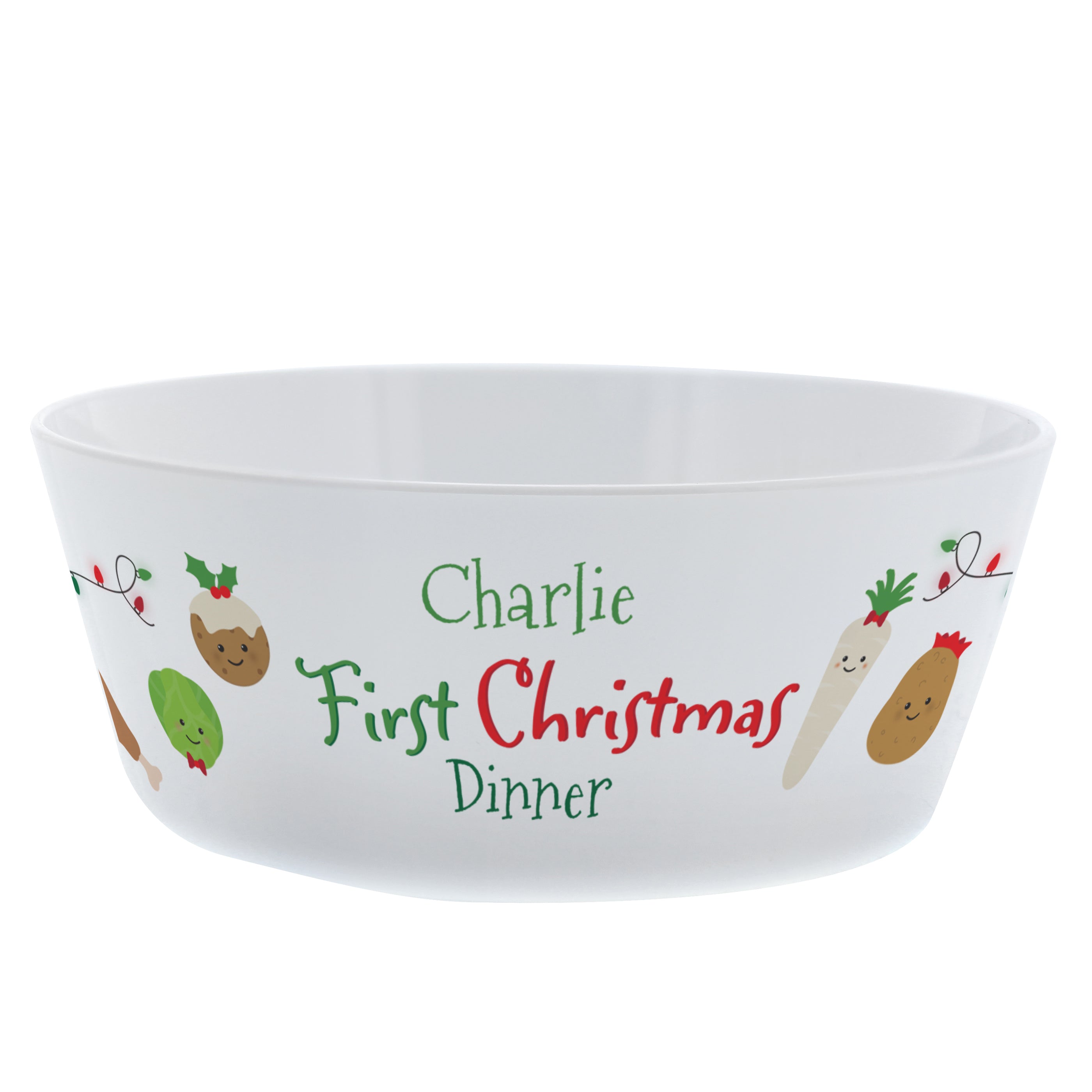 Personalised 1st Christmas Dinner Plastic Bowl