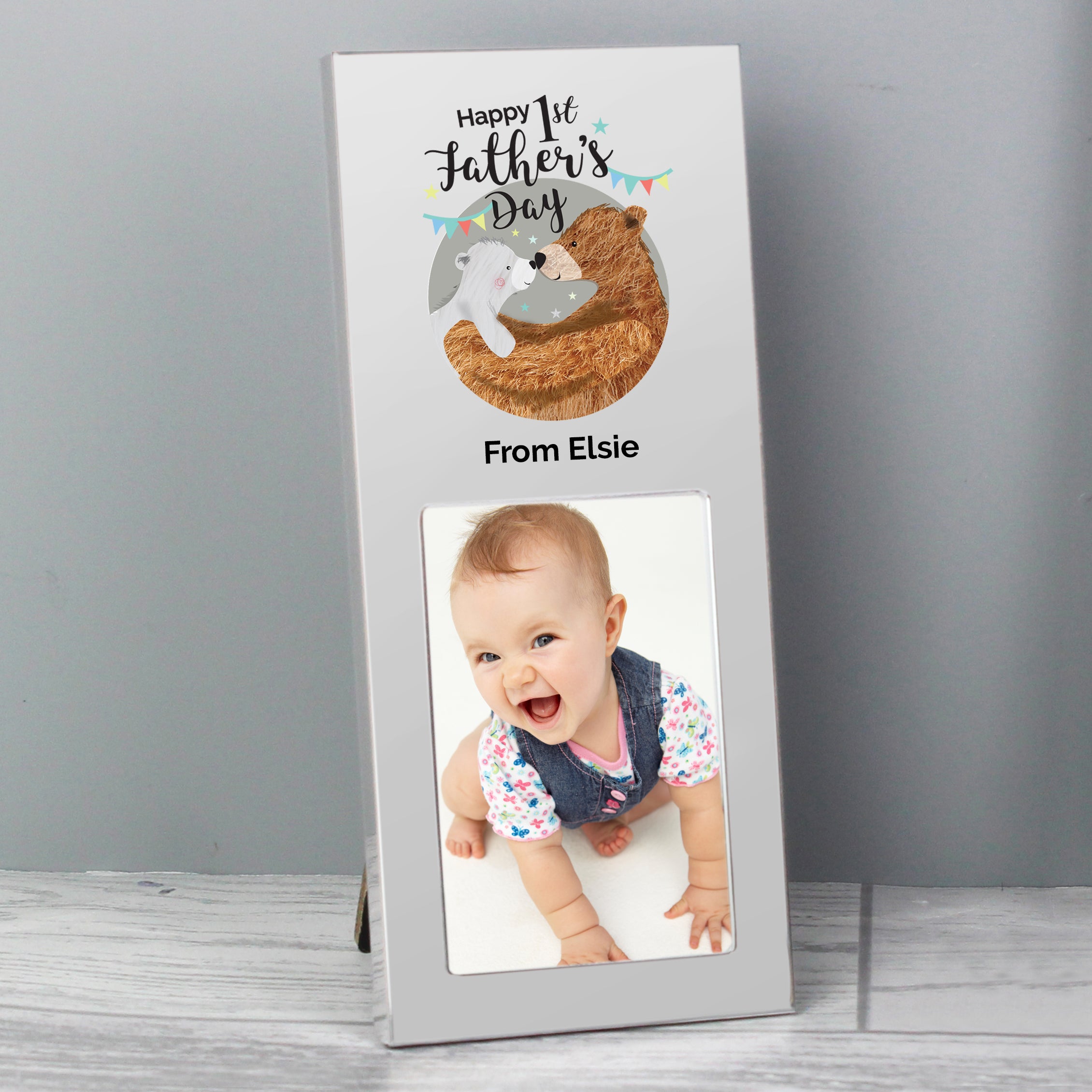 Personalised 1st Fathers Day Daddy Bear 2x3 Photo Frame