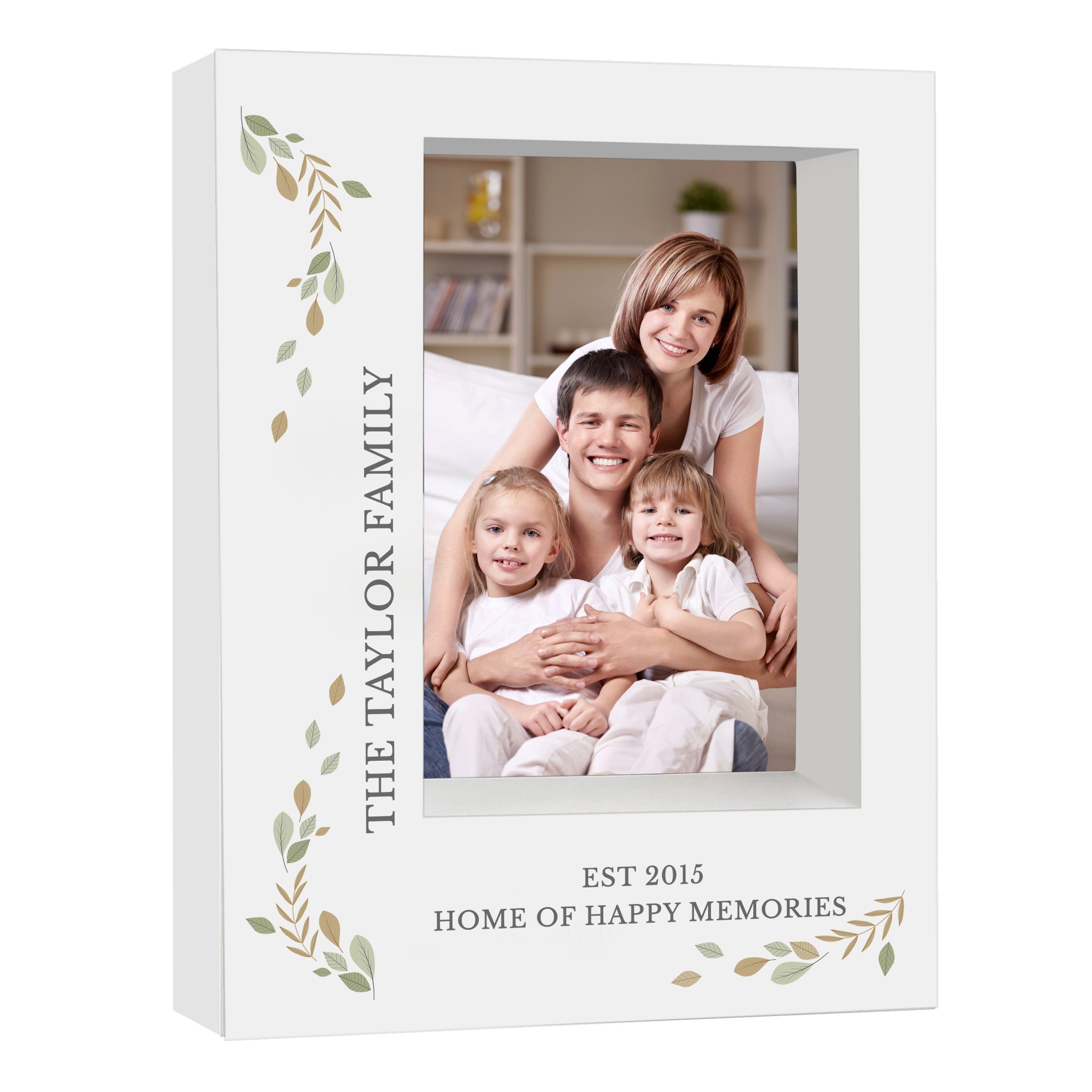 Personalised Fresh Botanical 5x7 Box Photo Frame