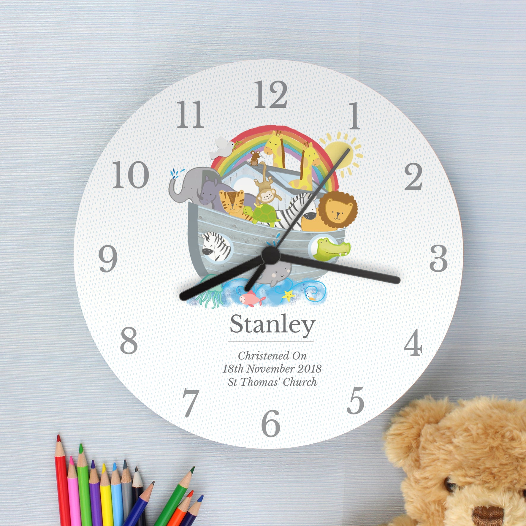 Personalised Noah's Ark Clock