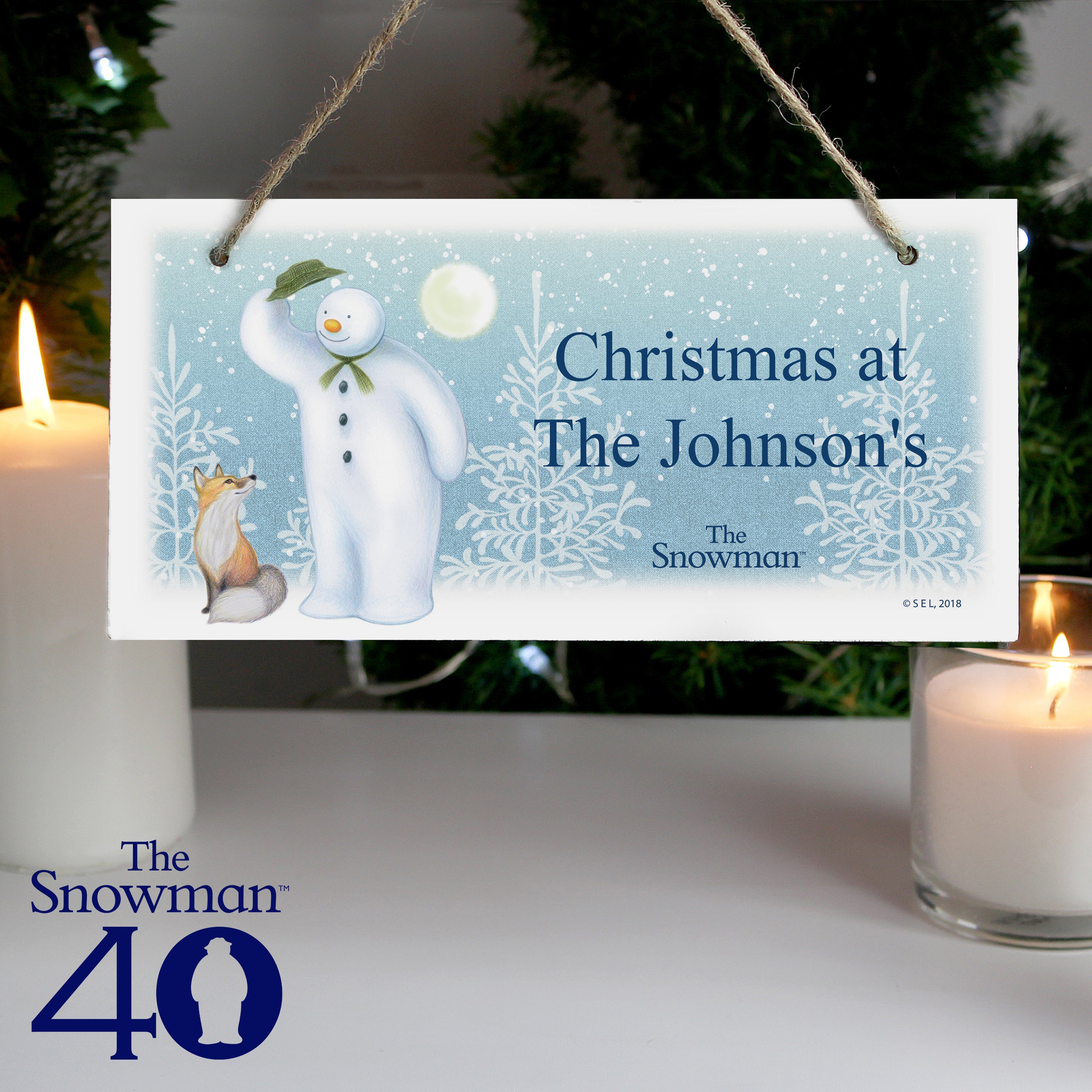 Personalised The Snowman Snow Wonder Wooden Sign